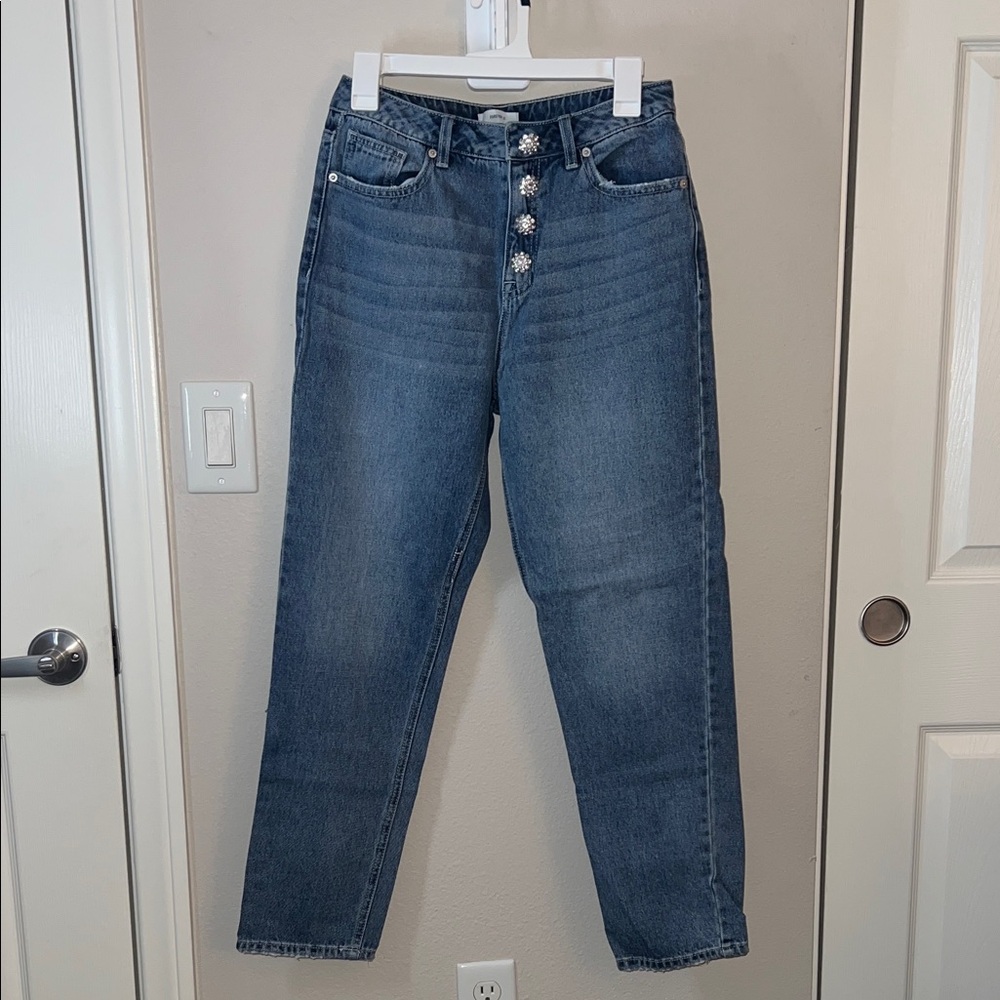 Forever 21 Blue Women Jeans With Buttons
